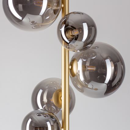BRILAGI - LED Grīdas stāvlampa MILLA 7xG9/3W/230V zelta/dūmakains