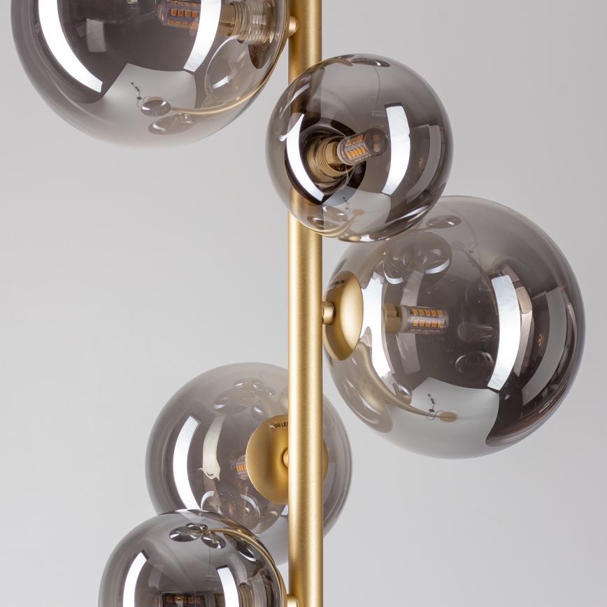 BRILAGI - LED Grīdas stāvlampa MILLA 7xG9/3W/230V zelta/dūmakains