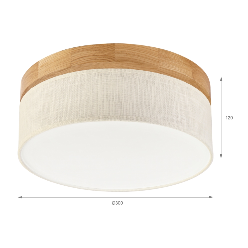 Brilagi - LED Griestējs BELLADONNA LED/20W/230V diametrs 30 cm krēmveida/dub