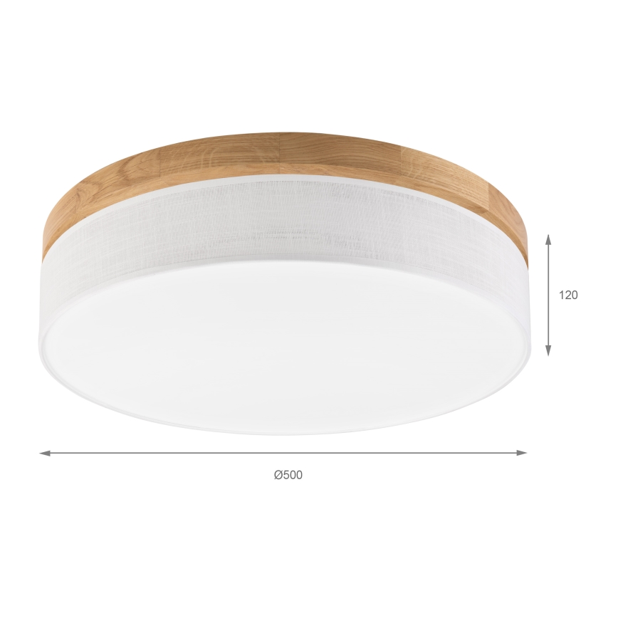 Brilagi - LED Griestējs BELLADONNA LED/36W/230V diametrs 50 cm balts/ozols