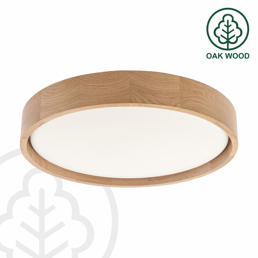 Brilagi - LED dimmējamais griestu gaismeklis MANAROLA SMART LED/24W/230V 3000-6000K Wi-Fi Tuya Beacon Ø 41 cm ozolkoka + tālvadības pults