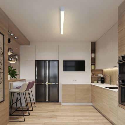 Brilagi - LED griestu lampa ar regulējamu spilgtumu SLEEKLINE SMART LED/40W/230V 3000-6000K Wi-Fi Tuya sudraba + tālvadības pults