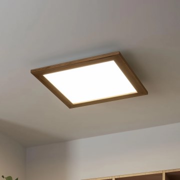 Brilagi - LED griestu gaismeklis ar regulējamu spilgtumu SLIMFRAME WOOD LED/36W/230V 49,5x49,5 cm 3000-6000K brūns + tālvadības pults