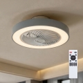 Brilagi - LED griestu gaismeklis ar regulējamu spilgtumu un ventilatoru LED/38W/230V 3000-6500K 3000-6500K Ø 50 cm pelēks + tālvadības pults