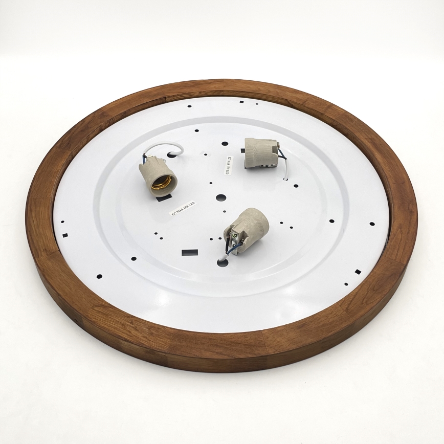 BRILAGI - LED griestu lampa BELLADONNA 3xE27/15W/230V Ø 50 cm balta/ozols-ķirsis