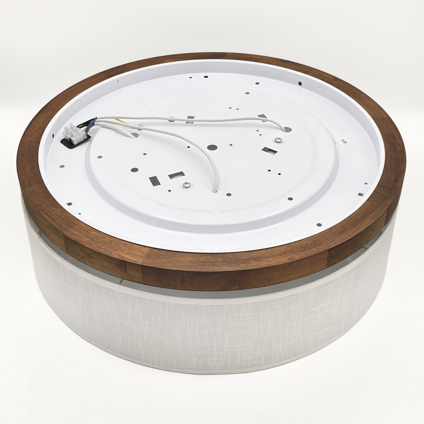 BRILAGI - LED griestu lampa BELLADONNA 3xE27/15W/230V Ø 50 cm balta/ozols-ķirsis
