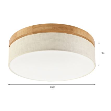 Brilagi - LED Griestu gaismeklis BELLADONNA LED/36W/230V 40 cm krēmais/ozols