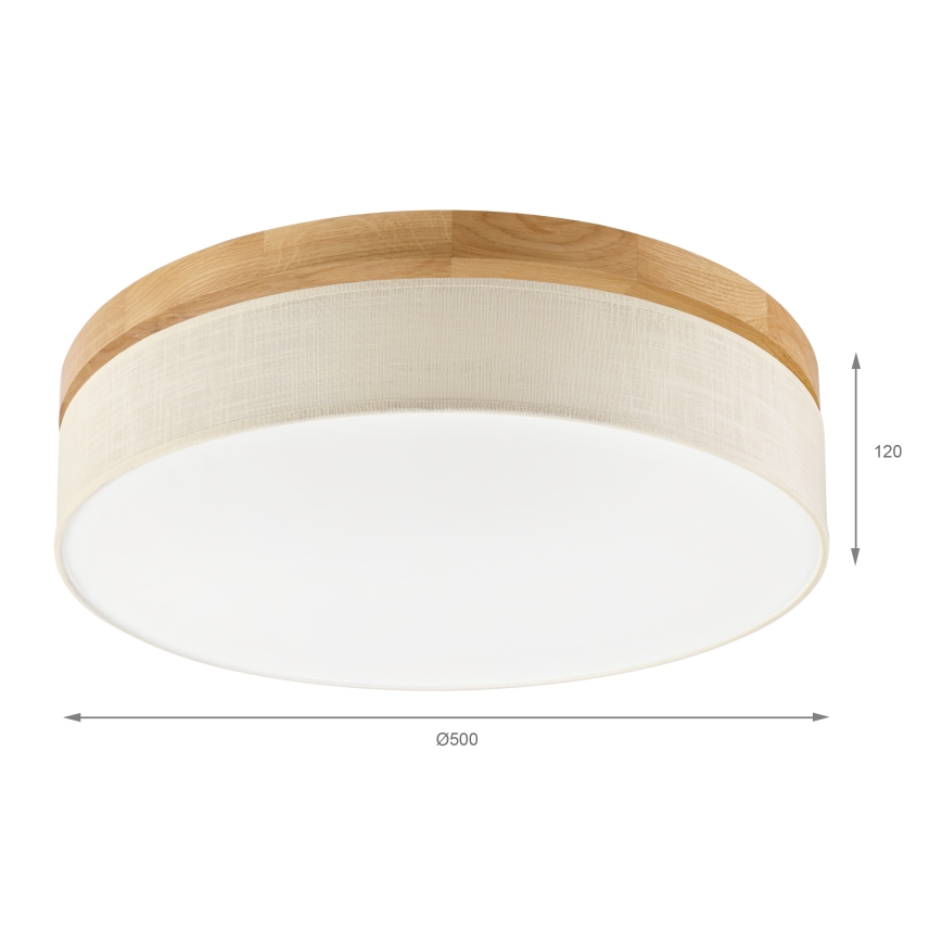 Brilagi - LED griestu gaismeklis BELLADONNA LED/36W/230V Ø 50 cm krēmkrāsas/ozols
