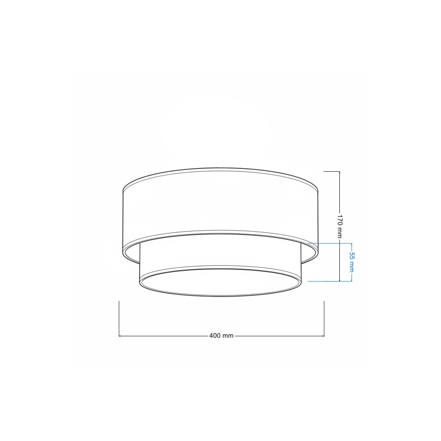 Brilagi - LED griestu gaismeklis BOHO ECO 1xE27/10W/230V Ø 40 cm bēšs/krēmkrāsains