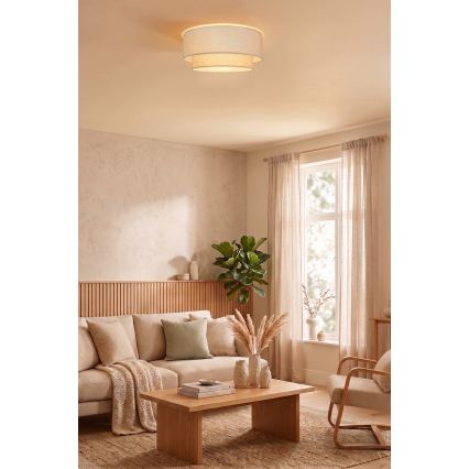 Brilagi - LED griestu gaismeklis BOHO ECO 1xE27/10W/230V Ø 40 cm krēmkrāsā
