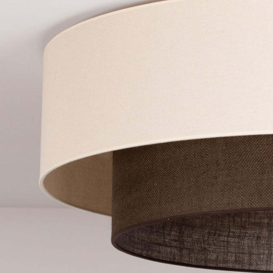 Brilagi - LED griestu gaismeklis BOHO stils 3xE27/15W/230V Ø 80 cm krēmkrāsa/brūna