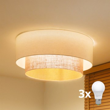 Brilagi - LED griestu gaismeklis BOHO stils, 3×E27 / 15W / 230V, Ø 60 cm