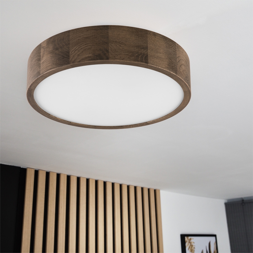 Brilagi - LED griestu gaismeklis CARVALHO 2xE27/15W/230V ozols/valrieksts Ø 37 cm