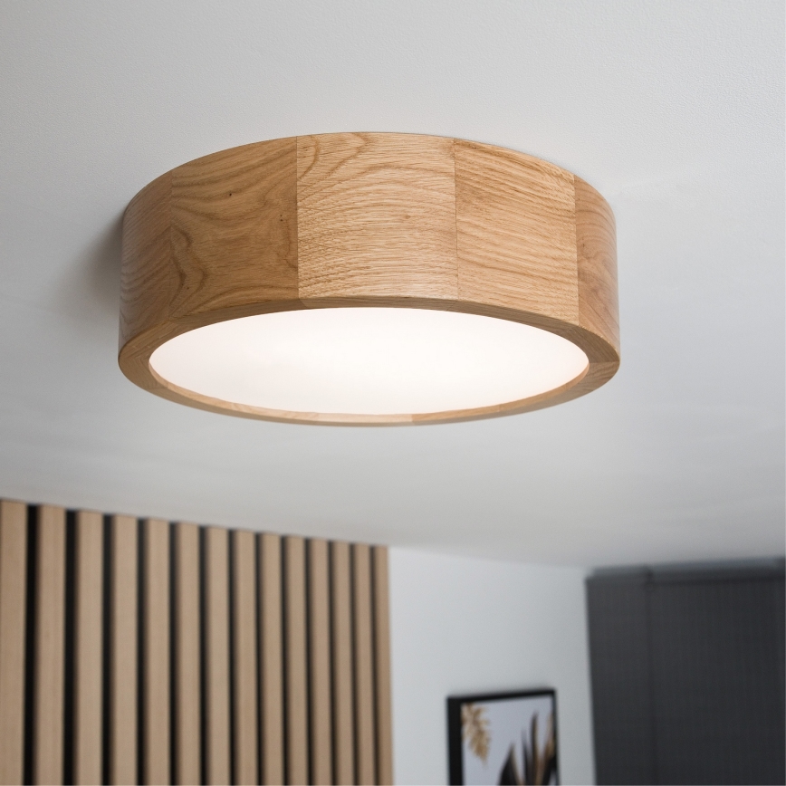 Brilagi - LED griestu gaismeklis CARVALHO LED/20W/230V, ozola apdare, Ø 27,5 cm
