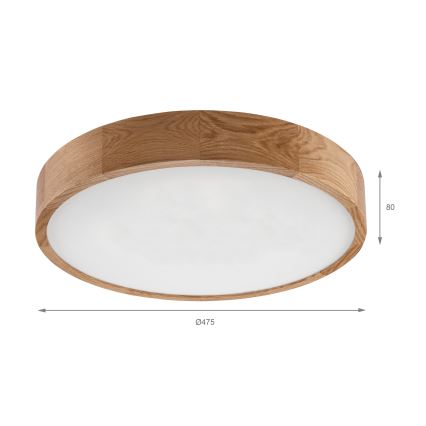 Brilagi - LED griestu gaismeklis CARVALHO LED/36W/230V ozols pr. 47,5 cm