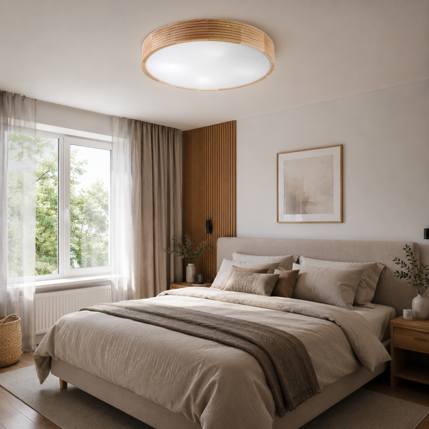 BRILAGI - LED griestu gaismeklis CARVALHO MODERN 4xE27/60W/230V ozola Ø 57,5 cm