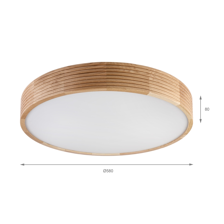 Brilagi - LED griestu gaismeklis CARVALHO MODERN 4xE27/60W/230V ozols Ø 57,5 cm