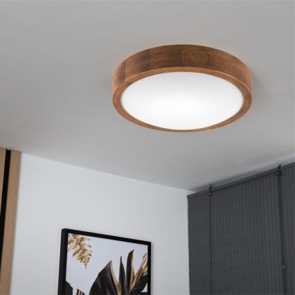 BRILAGI - LED griestu gaismeklis CARVALHO SLIM 1xE27/15W/230V ozols/ķirsis Ø 27 cm