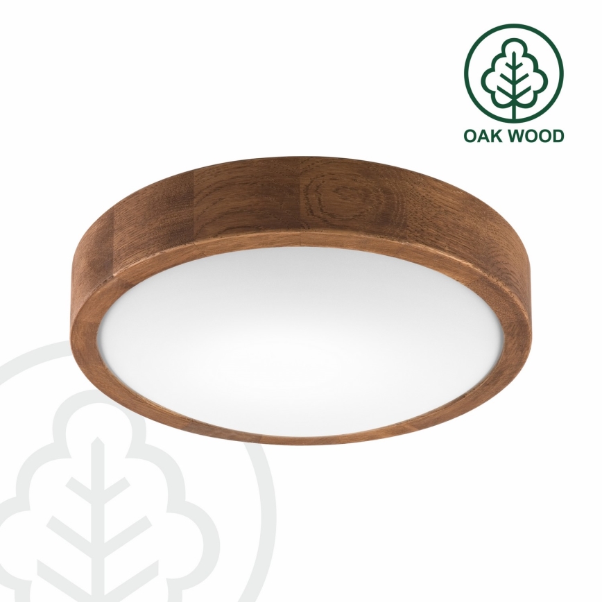 BRILAGI - LED griestu gaismeklis CARVALHO SLIM 1xE27/15W/230V ozols/ķirsis Ø 27 cm