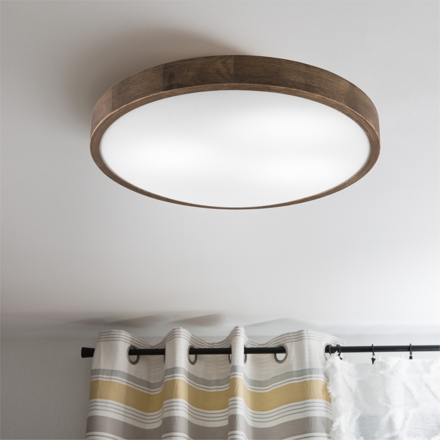 BRILAGI - LED griestu gaismeklis CARVALHO SLIM 3xE27/15W/230V ozols/valrieksts Ø 47 cm