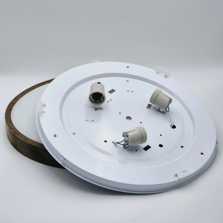 BRILAGI - LED griestu gaismeklis CARVALHO SLIM 3xE27/15W/230V ozols/valrieksts Ø 47 cm