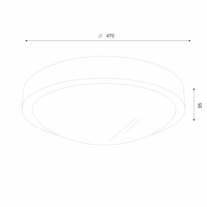 BRILAGI - LED griestu gaismeklis CARVALHO SLIM 3xE27/15W/230V ozols/valrieksts Ø 47 cm