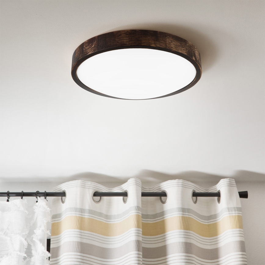 Brilagi - LED griestu gaismeklis CARVALHO SLIM SMOKEY LED/36W/230V ozols, Ø 37,5 cm