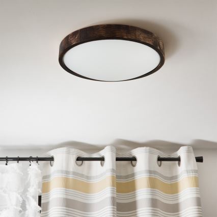 Brilagi - LED griestu gaismeklis CARVALHO SLIM SMOKEY LED/36W/230V ozols, Ø 37,5 cm