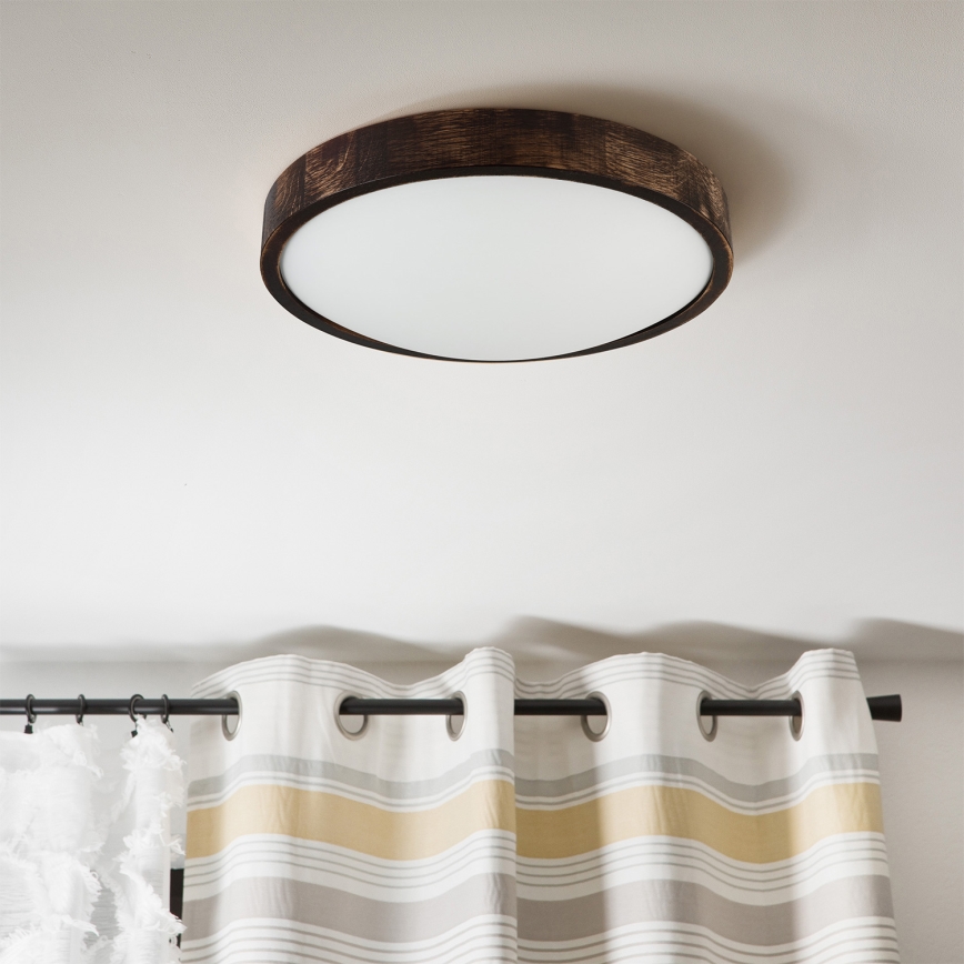 Brilagi - LED griestu gaismeklis CARVALHO SLIM SMOKEY LED/36W/230V ozols, Ø 37,5 cm