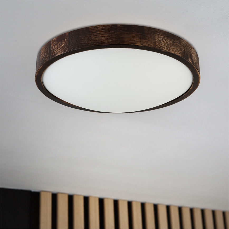 Brilagi - LED griestu gaismeklis CARVALHO SLIM SMOKEY LED/36W/230V ozols, Ø 37,5 cm
