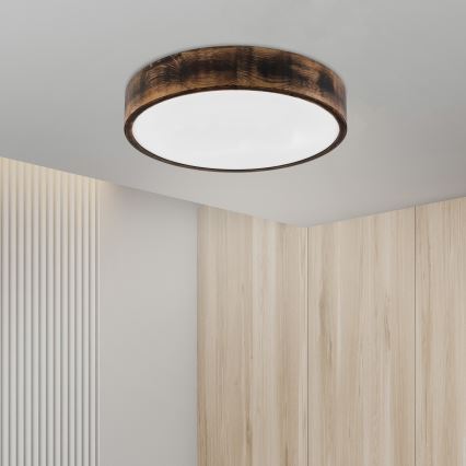 Brilagi - LED griestu gaismeklis CARVALHO SMOKEY LED/36W/230V ozolkoka Ø 47,5 cm