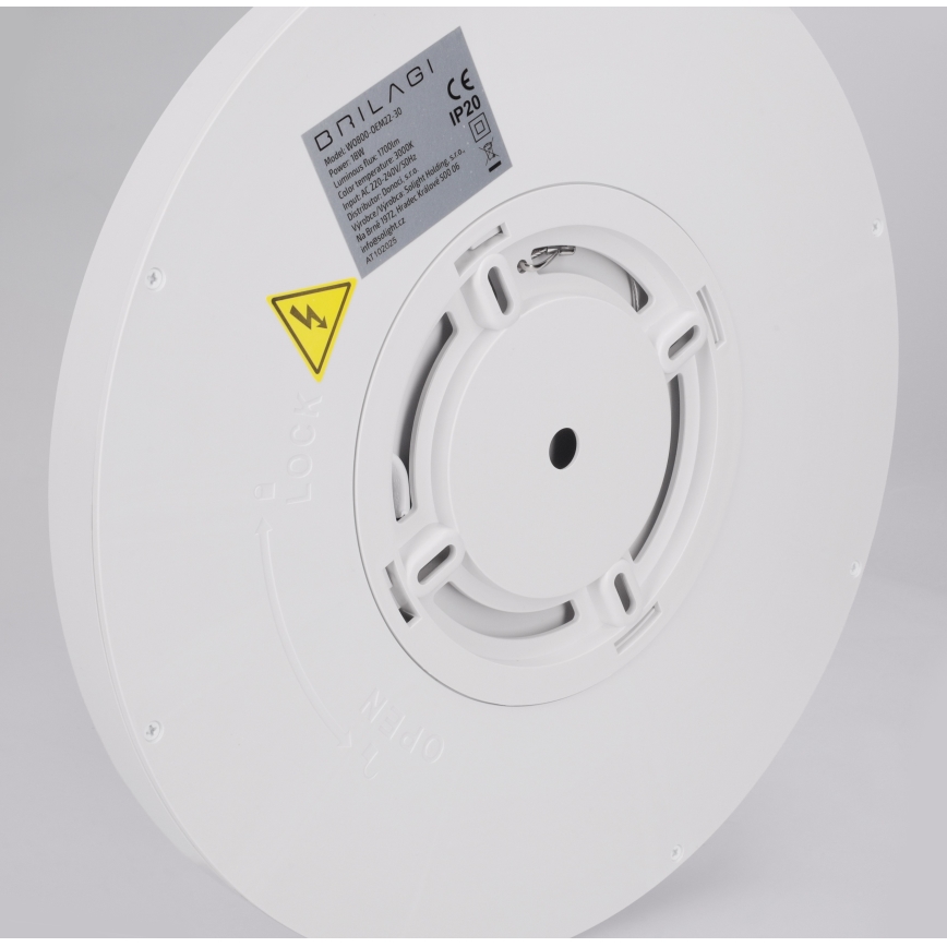 Brilagi - LED griestu gaismeklis ESTELA LED/18W/230V Ø 30 cm balts