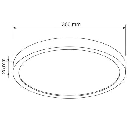Brilagi - LED griestu lampa ESTELA LED/18W/230V, Ø 30 cm, melna