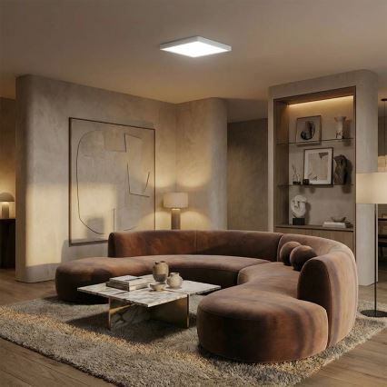Brilagi - LED griestu gaismeklis ESTELA SQUARE LED/24W/230V 31x31 cm balta