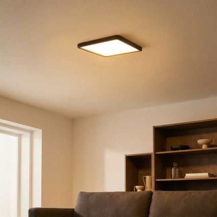 Brilagi - LED griestu gaismeklis ESTELA SQUARE LED/24W/230V 31x31 cm melns