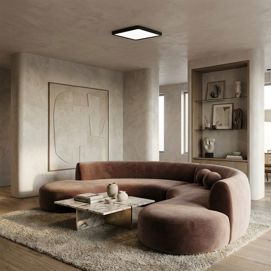 Brilagi - LED griestu gaismeklis ESTELA SQUARE LED/24W/230V 31x31 cm melns