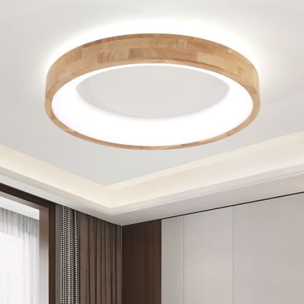 Brilagi - FALCON WOOD koka LED griestu gaismeklis LED/40W/230V 3000/4000/6000K Ø 60 cm