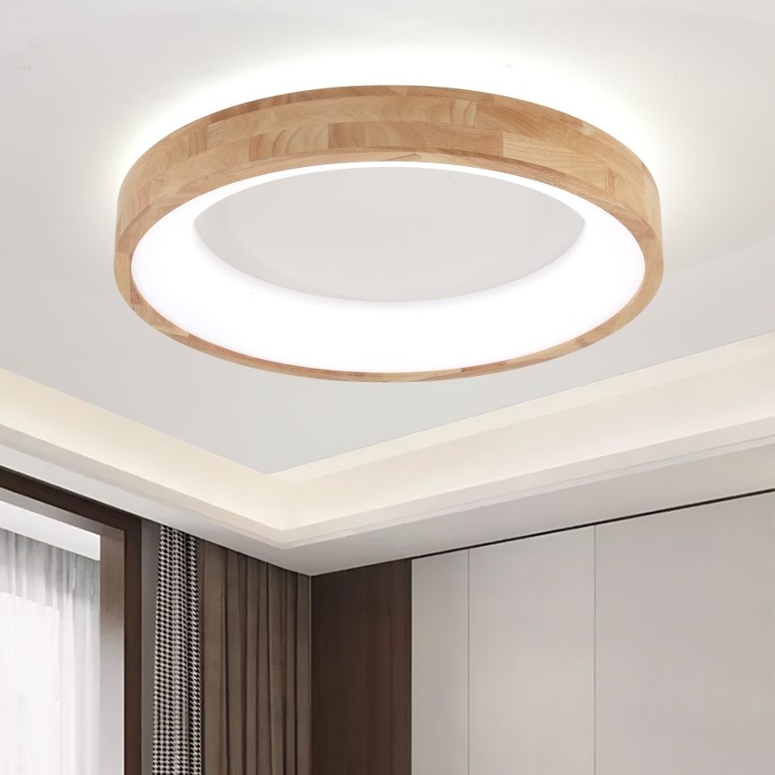 Brilagi - FALCON WOOD koka LED griestu gaismeklis LED/40W/230V 3000/4000/6000K Ø 60 cm