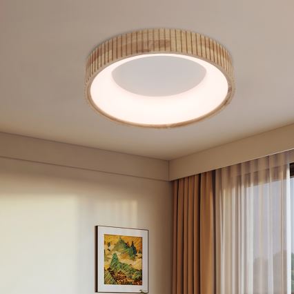 Brilagi - LED griestu gaismeklis FALCON WOOD MODERN LED/30W/230V 3000/4000/6000K Ø 45 cm koka