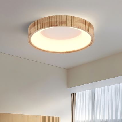 Brilagi - LED griestu gaismeklis FALCON WOOD MODERN LED/30W/230V 3000/4000/6000K Ø 45 cm koka