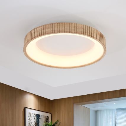 Brilagi - LED griestu gaismeklis FALCON WOOD MODERN LED/40W/230V 3000/4000/6000K Ø 60 cm, koka