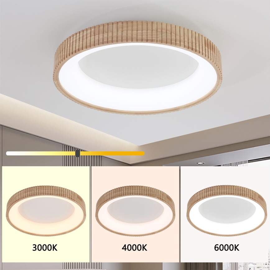 Brilagi - LED griestu gaismeklis FALCON WOOD MODERN LED/40W/230V 3000/4000/6000K Ø 60 cm, koka
