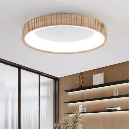 Brilagi - LED griestu gaismeklis FALCON WOOD MODERN LED/40W/230V 3000/4000/6000K Ø 60 cm, koka