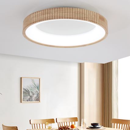 Brilagi - LED griestu gaismeklis FALCON WOOD MODERN LED/40W/230V 3000/4000/6000K Ø 60 cm, koka