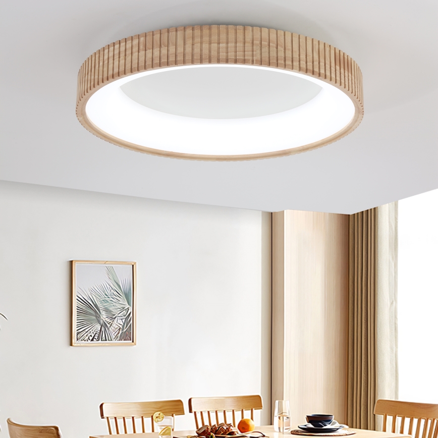 Brilagi - LED griestu gaismeklis FALCON WOOD MODERN LED/40W/230V 3000/4000/6000K Ø 60 cm, koka