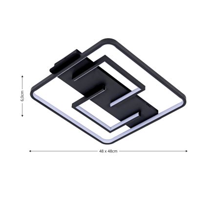 Brilagi - LED dimmējams griestu gaismeklis FLARE LED/34W/230V 48x48 cm 3000-6000K + tālvadība