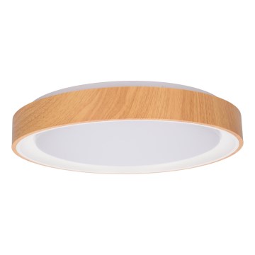 Brilagi - LED griestu gaismeklis FLOCO LED/24W/230V Ø 30 cm koka dekors/balts