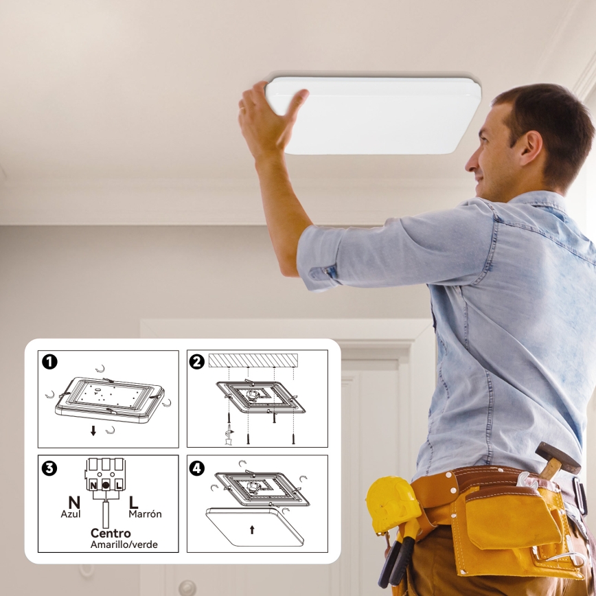 Brilagi - LED griestu gaismeklis MILKY WAY LED/24W/230V 3000K 37x37 cm