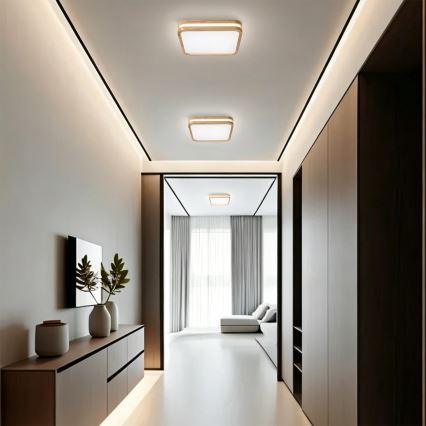 BRILAGI - LED griestu gaismeklis MOLINA SQUARE LED/32W/230V 3000/4000/6000K ozols 30x30 cm