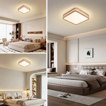 BRILAGI - LED griestu gaismeklis MOLINA SQUARE LED/32W/230V 3000/4000/6000K ozols 30x30 cm